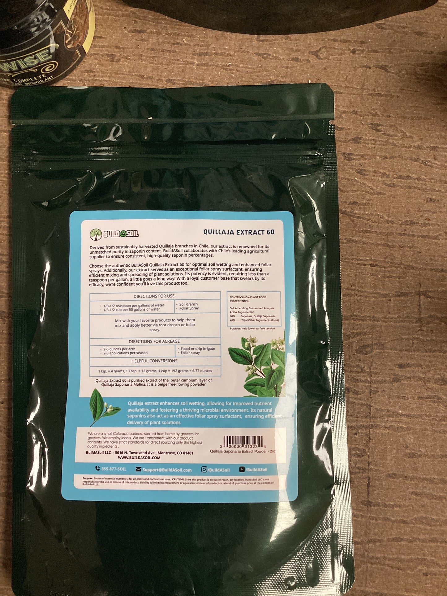 BuildASoil Quillaja Saponaria Extract Powder 60%