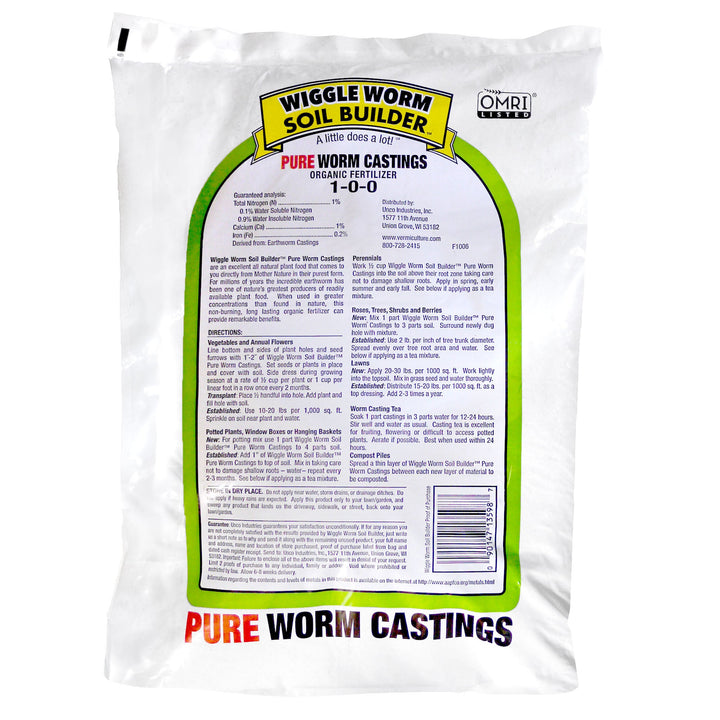 Wiggle Worm Pure Worm Castings, 30 lbs