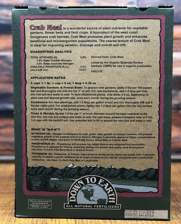 Down To Earth Crab meal 4#