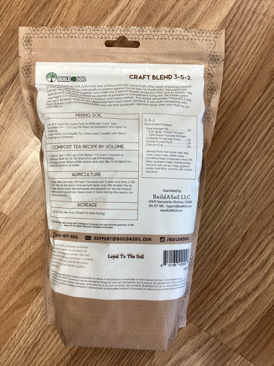 BuildASoil Craft Blend - Nutrient Pack 3 lb