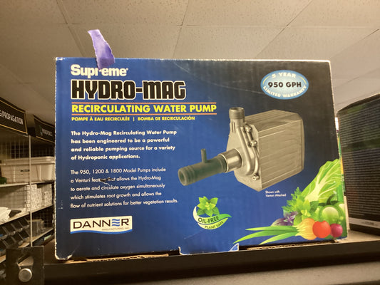 Danner Manufacturing, Inc., Supreme 950 GPH Hydro-Mag, Recirculating Water & Air Pump with Venturi, 40129