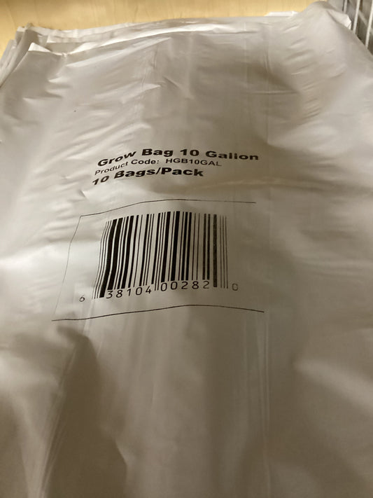Grow bag 10 gal plastic 10 pack