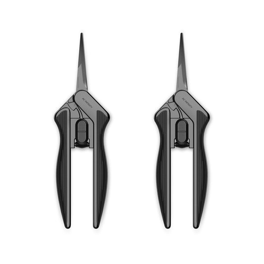 STAINLESS STEEL PRUNING SHEAR, ERGONOMIC LIGHTWEIGHT, 6.6” STRAIGHT BLADES, 2-PACK