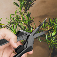 STAINLESS STEEL CURVED PRUNING SHEAR, ERGONOMIC LIGHTWEIGHT, 6.6” BLADES