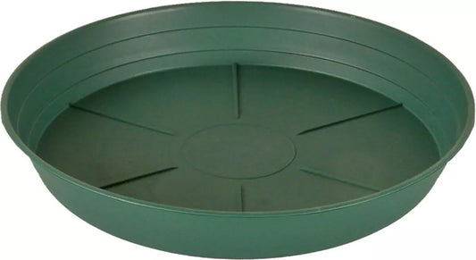 Hydrofarm 14” GREEN PREMIUM SAUCER Round Sturdy Garden Pot Tray