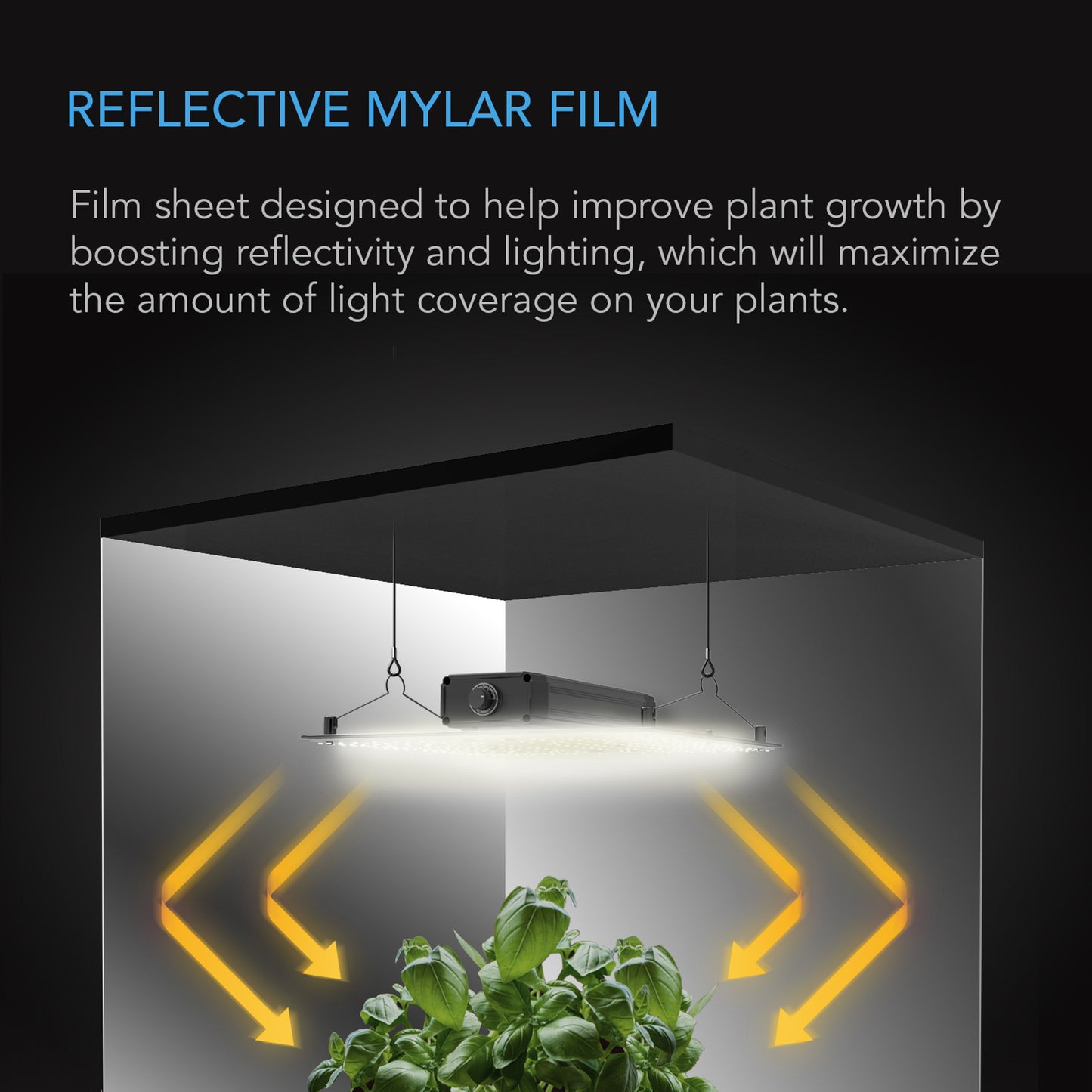 AC INFINITY MYLAR FILM ROLL, PET REFLECTIVE FOIL SHEET, 4 X 25 F