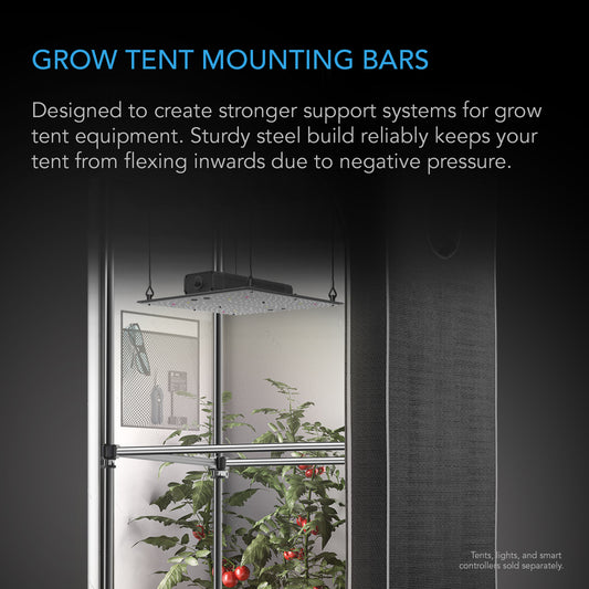 AC INFINITY GROW TENT MOUNTING BARS, FOR INDOOR GROW SPACES, 4X4'