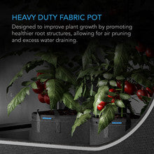 AC INFINITY HEAVY DUTY FABRIC POTS, 5 GALLON, 5-PACK