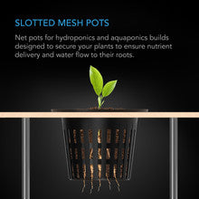 AC INFINITY MESH NET CUPS, SLOTTED POTS WITH WIDE LIPS, 3-INCH, 25-PACK