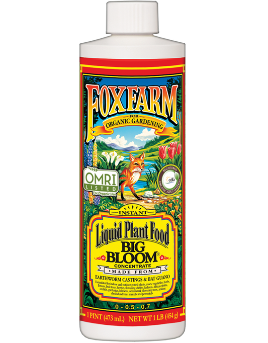 Foxfarm big bloom liquid food concentrate, 1 pint